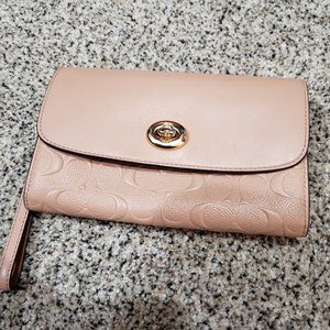 Coach leather wristlet